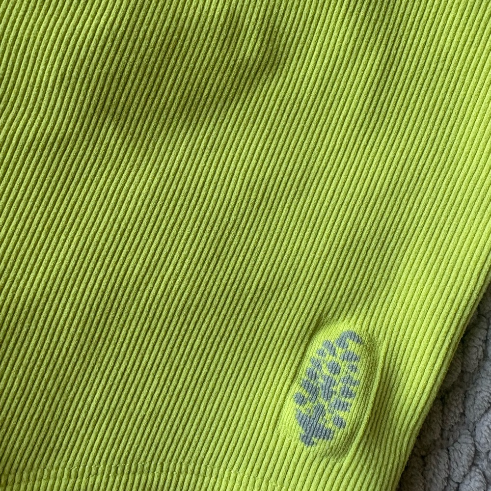 FP Movement by Free People Neon Yellow Ribbed Crop Tank - Picture 2 of 4
